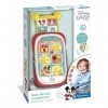 Clementoni Disney Baby Mickey Téléphone Jouet pour Enfants 9 Mois, Premier Smartphone, Jeu électronique éducatif Version en 
