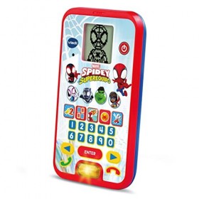 VTech VTech-80-554422 su superequipo Téléphone éducatif Spidey et Son Super équipe, Jouet pour Enfants + 3 Ans, Version ESP, 