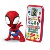 VTech VTech-80-554422 su superequipo Téléphone éducatif Spidey et Son Super équipe, Jouet pour Enfants + 3 Ans, Version ESP, 