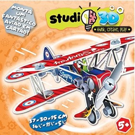 Educa - Puzzle 3D Studio 3D Avion, Puzzle pour Enfants Casse-tête pour Développement, Agilité et Amusement Les garçons et Fi
