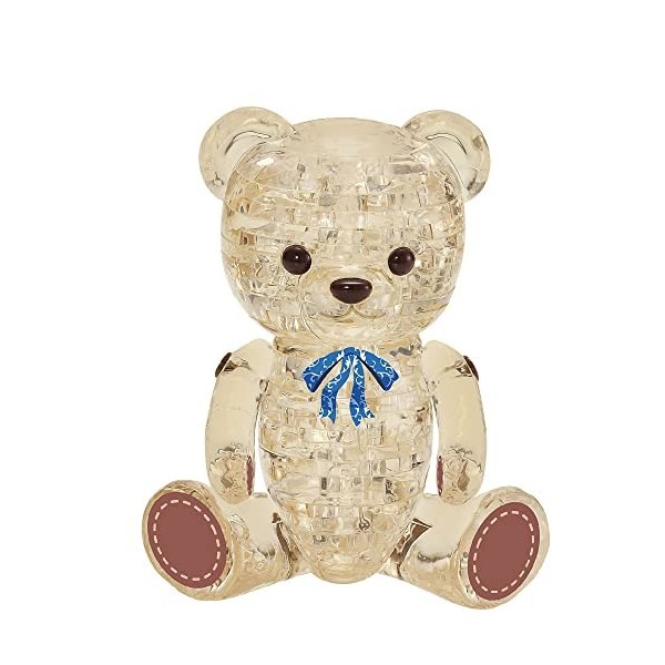 HCM Kinzel- HCM Kinzel-59191-Puzzle 3D Crystal-Ours Henry-Puzzle à emboîter pour Adultes et enfants-48 pièces-Marron Clair-A 