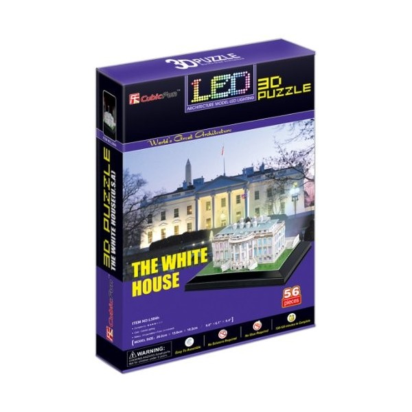 CubicFun White House Washingon USA Puzzle 3D LED