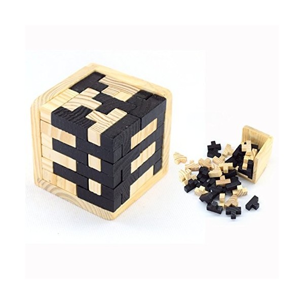 XLKJ 3D Jeu de Puzzle en Bois, Casse-tête Jigsaw Lock Jouet éducatif Cadeau pour Enfants et Adultes