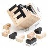 XLKJ 3D Jeu de Puzzle en Bois, Casse-tête Jigsaw Lock Jouet éducatif Cadeau pour Enfants et Adultes