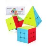 ROXENDA Speed Cube Set, Cube de Vitesse 2X2 3X3 Pyramid Original Cube Magique