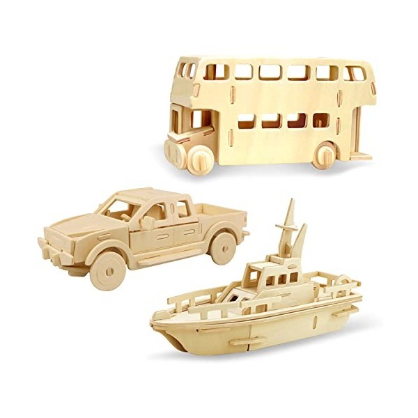 Georgie Porgy Puzzle 3D In Legno Tirannosauro – Kit Fai Da Te Per Bambini +3 Anni – Giocattolo Educativo E Creativo – JP203 - 3