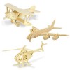 Georgie Porgy Kits de Construction en Bois Puzzle en Bois 3D Scie Sauteuse Maquettes en Bois pour Les Enfants Jouet Lot de 3 