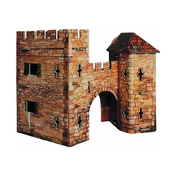 Keranova keranova244 22,5 x 14,5 x 10 cm Clever Papier Ville médiévale Old Gate Puzzle 3D