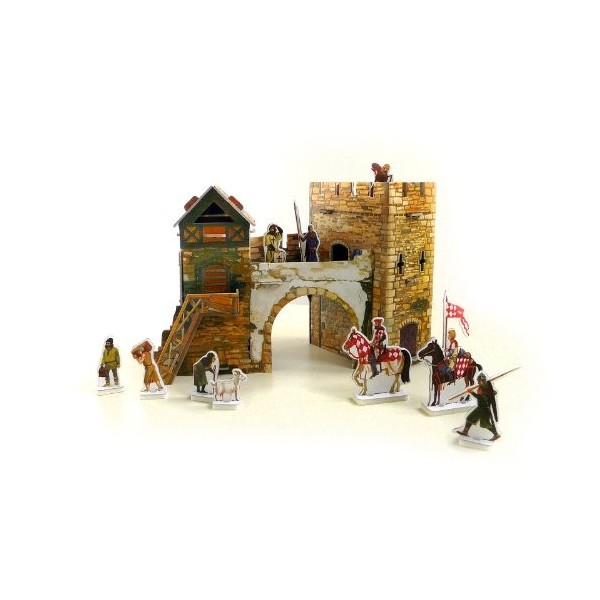 Keranova keranova244 22,5 x 14,5 x 10 cm Clever Papier Ville médiévale Old Gate Puzzle 3D