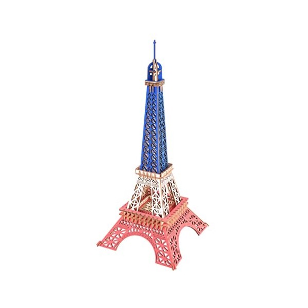 Toyvian Kit De Construction en Bois Enfant Puzzle pour Tout-Petits Jouet à Assembler en Bois Puzzle Tour Eiffel Jouet Darchi