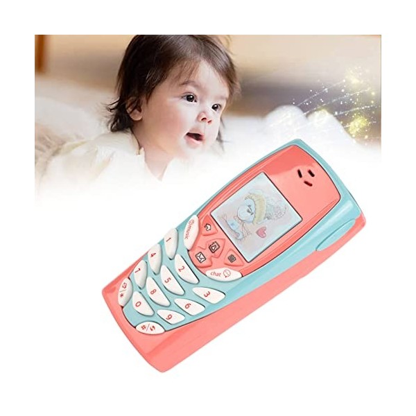 Shanrya Bébé Jouet Téléphone, Apprentissage Jouer Téléphone Jouet Plastique Shell Musique Jouet Simulation Baby Smartphone Té