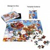 FunnyGoo coloré en Bois 100 pièces Santa Puzzle Joyeux Noël Noël Père Noël dans Une boîte Grand Cadeau pour Les Enfants + Un 