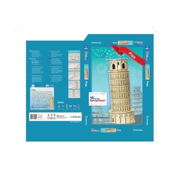 POP Out World 3D Puzzle - World Architecture Series "The Leaning Tower of Pisa - Pisa"