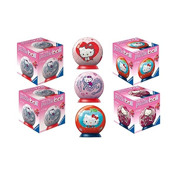 Ravensburger - 9509 - Puzzle Ball - Enfant - Hello Kitty 4 Motifs - 60 Pièces