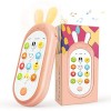 Richgv Jouet Bebe 1 an, Telephone Portable pour Enfant Fille Garcon, Smartphone Bebe Take Along Tunes avec Lumières et Melodi