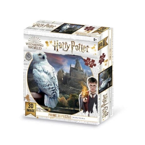 Grandi Giochi Harry Potter Edvige Puzzle lenticulaire Horizontal avec 500 pièces incluses et Emballage avec Effet 3D-PU10000,