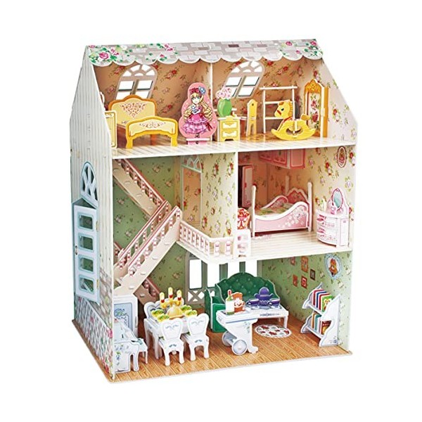 Party town Dreamy Doll House Puzzle 3D – Maisons de poupées pour Filles – 160 pièces – 170 Minutes de Montage – 8 Ans ou Plus