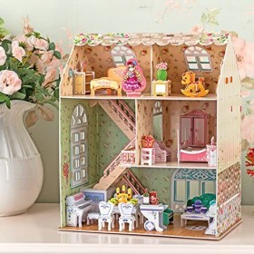 Party town Dreamy Doll House Puzzle 3D – Maisons de poupées pour Filles – 160 pièces – 170 Minutes de Montage – 8 Ans ou Plus
