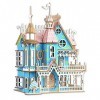 Puzzle 3D Maison de poupée pour Enfants, Puzzle 3D de Maison de poupée pour Filles - Jouets éducatifs en Papier pour Le Jeu C