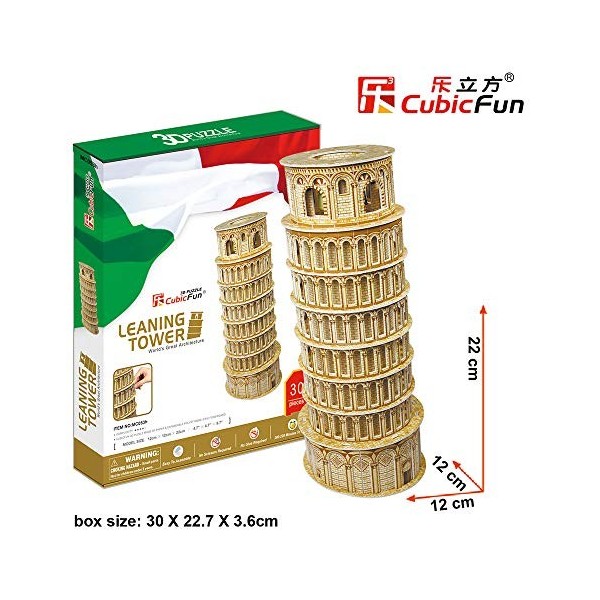 CubicFun - MC053h - Puzzle 3d - Tour De Pise - 30 Pièces