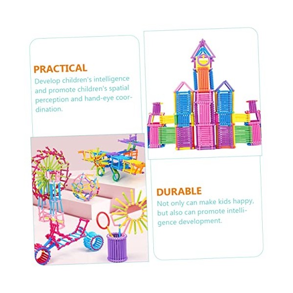 Toyvian 1 Set Baguette Intelligent Bébé Vêtements Jouets Pour Enfants 3D Puzzle Tige Éducative Kits De Construction De Tige E