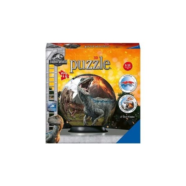 Puzzle 3D - puzzleball pour Jurassic World : la Terre des Dinosaures - 72 Pieces - Puzzle Enfant