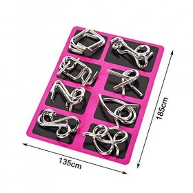 AiYoYo Lot de 24 jeux de puzzle pour adultes et enfants - Jeu de patience - Puzzle 3D Brainteaser en métal - Cadeau pour Noël