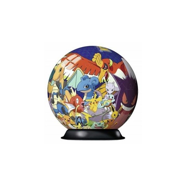 Puzzle 3D - Set puzzleball 72 Pieces salameche bulbizarre carapuce dracaufeu + 1 Carte Animaux - Enfant Collector