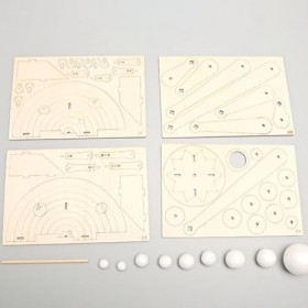 Alasum 1 Kit De Modèle De Système Solaire À Monter Soi-Même Puzzle Mécanique 3D en Bois Planétarium Kit De Modèle De Système 