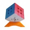 Oostifun OJIN YuXin Little Magic 3x3x3 V2 M Cube Puzzle Yuxin 3x3 V2 M Cube Lisse Puzzle Lisse avec Un Support Cube Multi Co