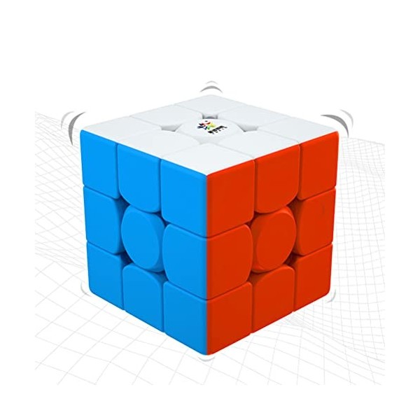 Oostifun OJIN YuXin Little Magic 3x3x3 V2 M Cube Puzzle Yuxin 3x3 V2 M Cube Lisse Puzzle Lisse avec Un Support Cube Multi Co