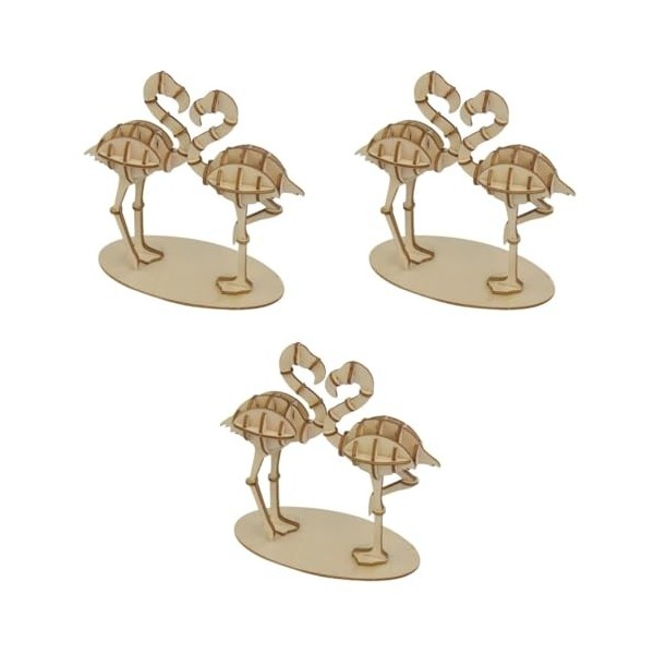 Toyvian 2 Pièces Casse-tête en Bois 3D Jouet Casse-tête 3D Jouets De Dinosaures pour Les Enfants De 3 à 5 Ans Puzzles 3D pour