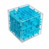 digitCUBE Puzzle 3D abyrinthe Cube XL - Jeu dadresse - 10 x 10 cm - Cadeau garçon et fille - Bleu