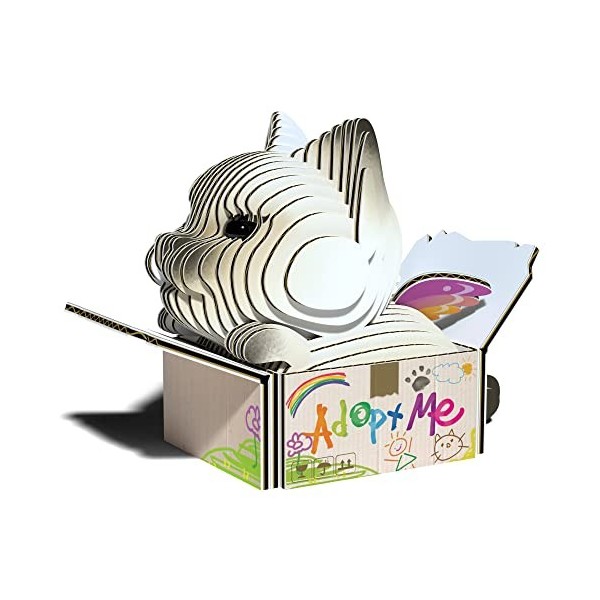 EUGY 088 Chat Mocha Eco-Friendly 3D Paper Puzzle