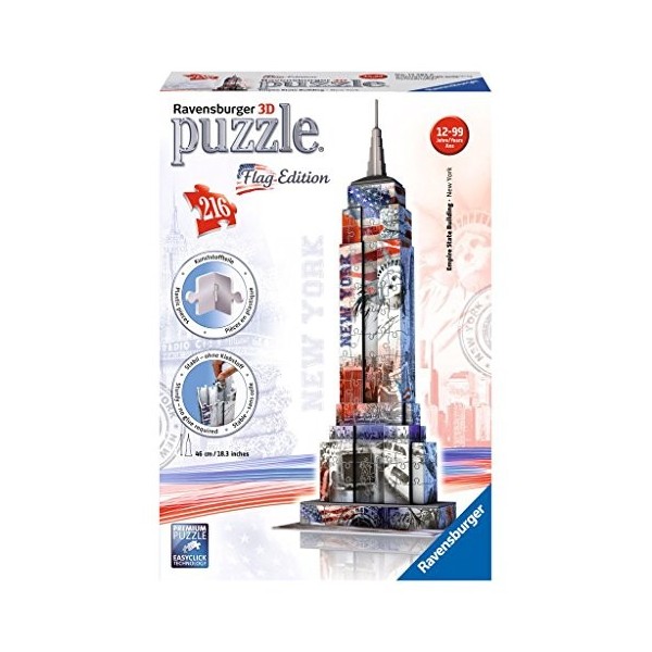 Ravensburger - 12583 - Puzzle 3D - Empire State Building Flag - 216 Pièces