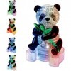 Fopytu Crystal Puzzles 3D Puzzle Panda avec Décoration De Maison Légère Clignotante Jouet danniversaire pour Enfants Enfants