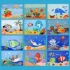 Bricolage Enfants Animaux Autocollants Faits À La Main, 12 Feuilles/Ensemble Dessin Animé 3D EVA Autocollant Jouets, Puzzle J