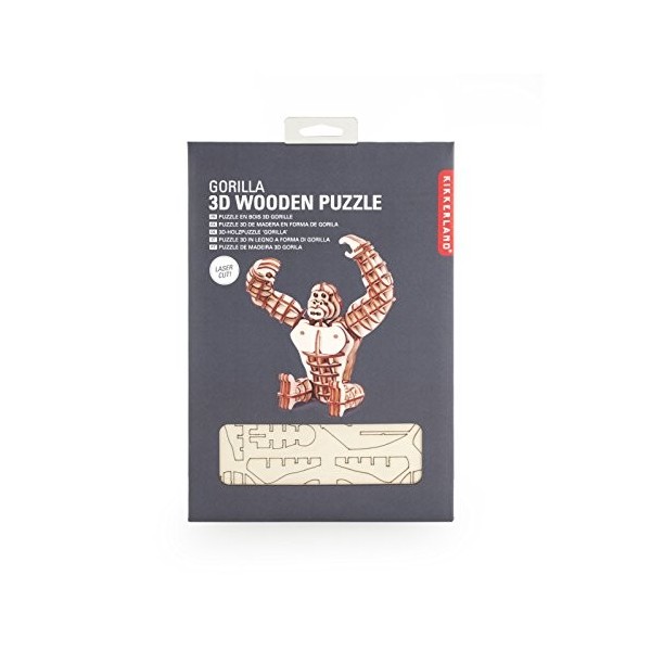 Kikkerland GG109 Gorilla Puzzle en Bois 3D