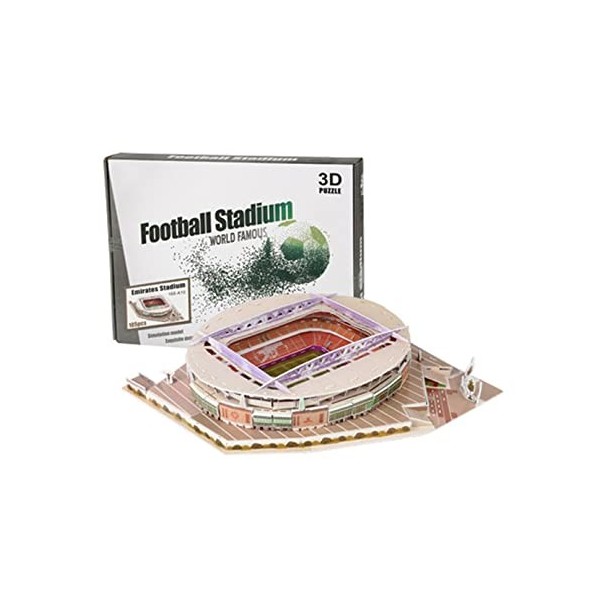 FMOPQ Arsenal Emirates Stadium 3D Puzzle for Adults Or Children Football Ground Replica DIY Models Birthday Gifts - Multicolo