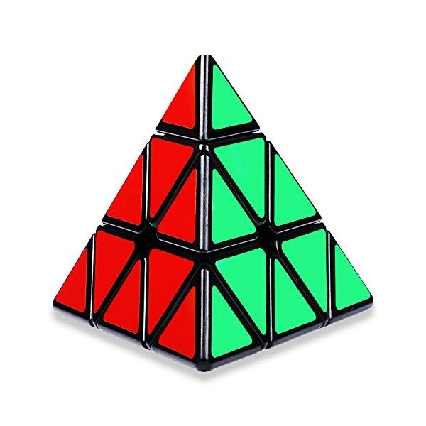 Coolzon Pyramide Cube Pyraminx Triangle Magic Cube, Cube Magique 3x3 avec Autocollant de PVC 3D Puzzle Cube Brain Teasers pou