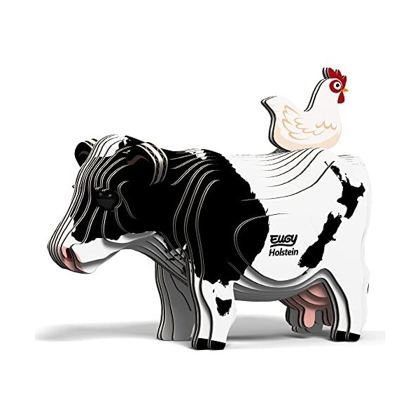 EUGY Holstein Kit de bricolage 3D Motif vache frisée