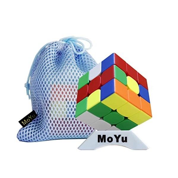 Oostifun Gobus MoYu HuaMeng YS3M YS 3M M Version 3 x 3 Speed Cube Professionnel sans adhésif Magic Puzzle Cube avec support M