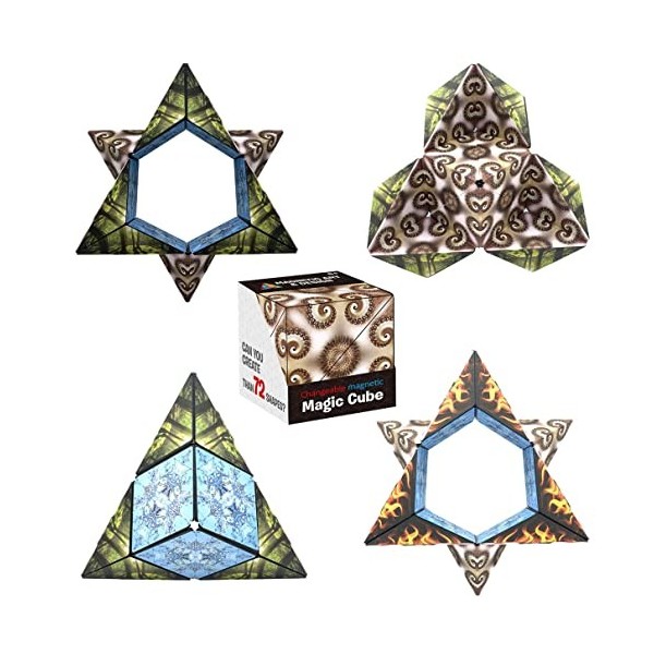 MagicCube 3D magnétique 72 formes différentes géométriques puzzle Fidget casse-tête cadeau pour femme et homme