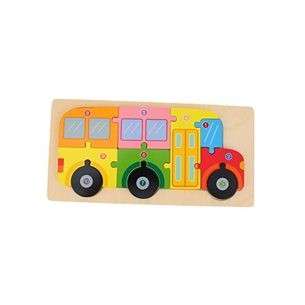 Toyvian 1 Ensemble Stéréo Bloc Puzzle 3D Préscolaire Jouets Voiture Jouets pour Enfants Modèle Blocs Et Planches Avion Blocs 