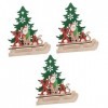 Toyvian 3 Pièces Décorations De Noël Puzzles De Noël en Bois Ornement en Forme De Traîneau Ornements en Bois Suspendus De Noë