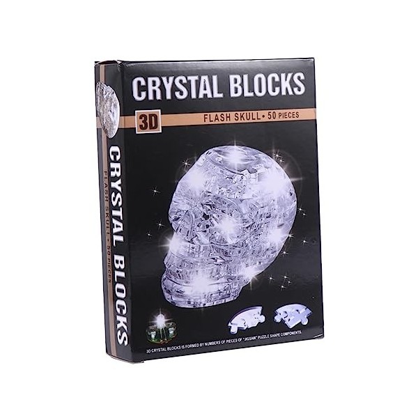 Toyvian 1 Jeu Casse-tête en Cristal Jouets Scie Sauteuse Blocs Blanche 3D Puzzle