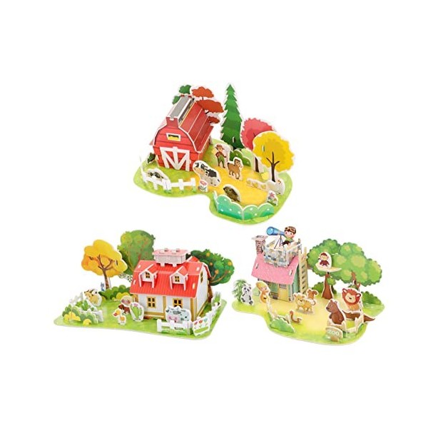 Toyvian 6 Ensembles Modèle Jeux De Puzzle à Empiler Casse-tête Jouets Miniatures Apprentissage Jouets Puzzles Jouet De Tri De