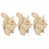 Toyvian - Modèle Puzzle D Énigmes 3D 3Pcs Jigsaw Puzzle Toy for Handmade Plaything Pattern Kids Squirrel Children Model Craft