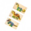 Abaodam 3 Ensembles Dinosaure 3D Puzzle Décoration De Bureau Décor pour Bureau Jouets en Blocs De Bois Jouets De Puzzle pour 