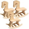 Abaodam 2 Ensembles Cheval en Bois Jouet Bricolage Puzzle Bois Enfant Puzzle en Bois pour Les Tout-Petits Jouets pour Garçons